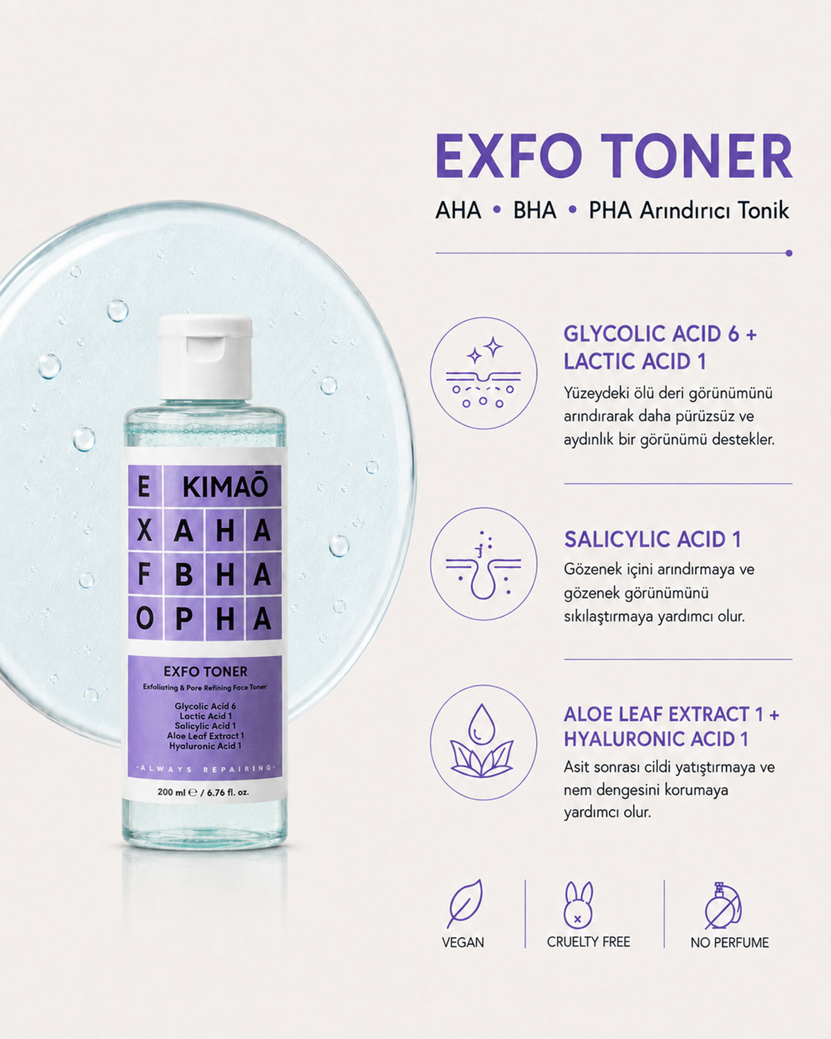 AHA BHA PHA EXFO TONER — görsel 3/6